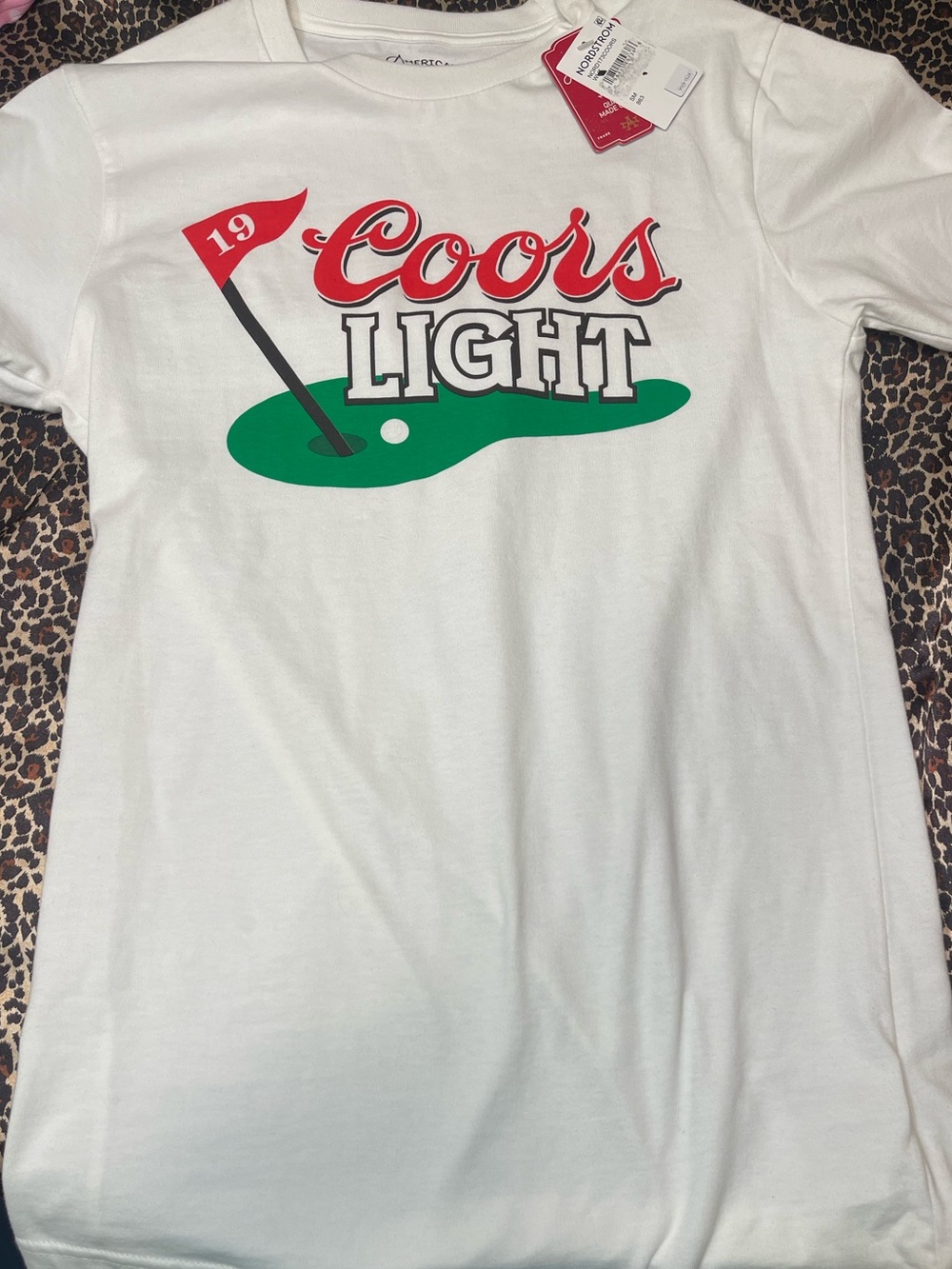 Coors Light Beer Graphic White T Shirt